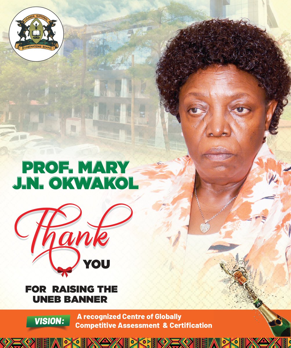 Appreciation tweet Prof.Mary Okwakol