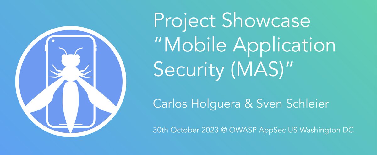 OWASP Mobile App Security (@owasp_mas) on Twitter photo 🔴 Watch our latest talk "OWASP MAS Project Showcase" @ OWASP AppSec US 2023 with <a href="/grepharder/">Carlos Holguera</a>
and <a href="/bsd_daemon/">Sven Schleier</a>
Video: bit.ly/49eOzwp
Slides: bit.ly/49itsJs 🔴 Watch our latest talk "OWASP MAS Project Showcase" @ OWASP AppSec US 2023 with <a href="/grepharder/">Carlos Holguera</a>
and <a href="/bsd_daemon/">Sven Schleier</a>
Video: bit.ly/49eOzwp
Slides: bit.ly/49itsJs