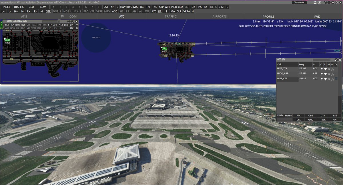 Going Live today at 1600z (4pm GMT) on IVAO as Heathrow Tower for the 25th Anniversary HQ Flight from LPPT - EGLL, also, it will be the first time I will screen both Aurora and MSFS to get the best of both worlds.  Have fun all, and stay safe.  <a href="/ivaoaero/">IVAO</a> <a href="/IVAOXU/">IVAO United Kingdom & Ireland</a> #IVAO25