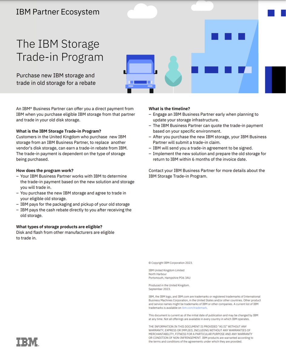 #UKCouncils and #UKUniversities , Welcome to the IBM Q4 UK Trade-in Promotion!

Improve infrastructure TCO, Enjoy Sustainability benefits, Modernise your data environment and get Money back for old storage assets! #storage #flashsystem