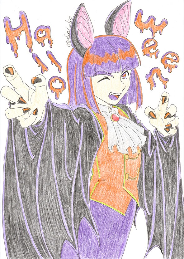 infini_ko's tweet photo. #スレイヤーズ版深夜の創作60分勝負
【ハロウィン】
実は僕、結構好きなんですよ。昔話に出てくるコウモリって🦇 https://t.co/grA92X9Oam