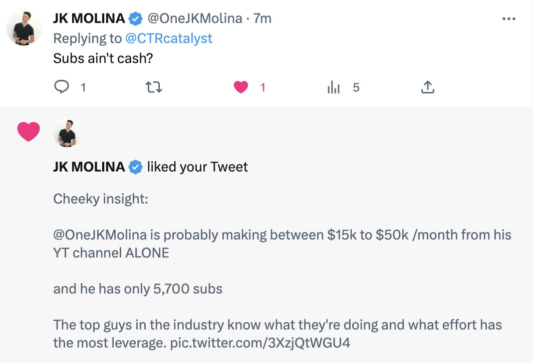 I'd rather say views ain't cash