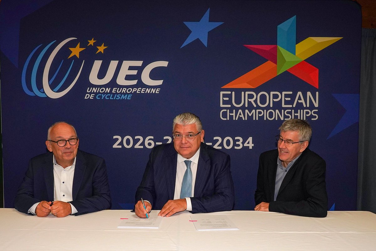 UEC_cycling's tweet photo. #UECpreapres 

UEC commits to multi-sport European Championships until 2034

📰 Full news > https://t.co/NHMRy4u1lm https://t.co/IipvKJfsDV