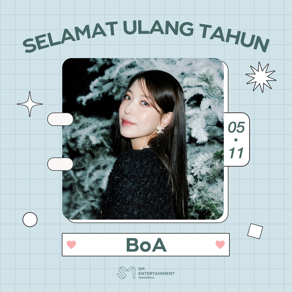 Selamat ulang tahun, BoA✨

Happy birthday, BoA✨

#HappyBoADay
#BoA 
<a href="/BoA_Official/">BoA Official</a> <a href="/BoAkwon/">BoA</a>