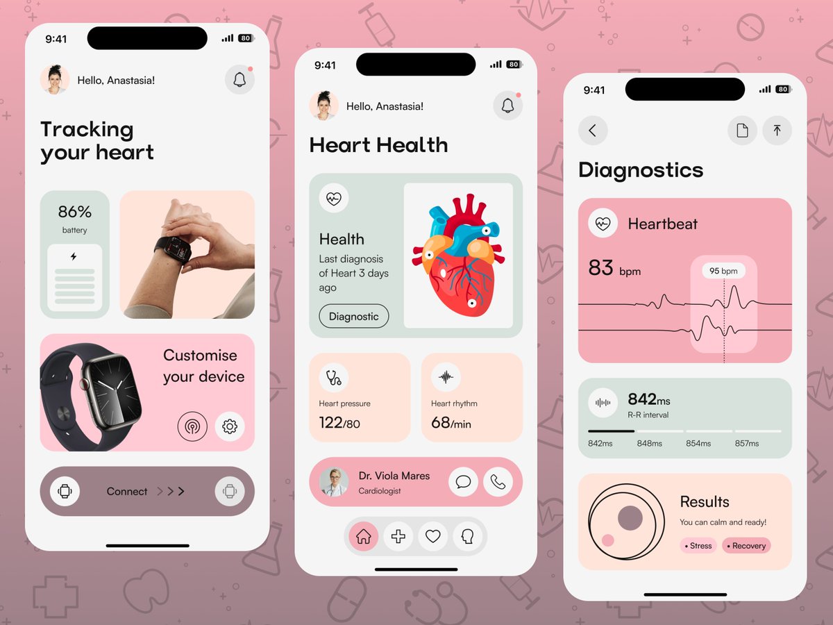 📸 Task : Health Monitoring App

 🎯 Dribble: dribbble.com/KamalSheta
 🅱️ Behance: behance.net/KamalSheta

 #DailyUI #uiuxdesign #figma #UIUX #uxuidesigner #design #appdesign #Webdesign #Web #Health #HealthApp #WebsiteDesign #HealthMonitoring