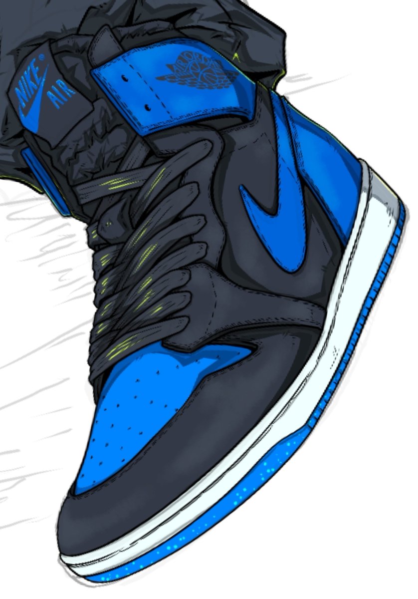 「「AIR JORDAN1 ROYAL IMAGINED」gottem出来た方、羨」|青木 伴イラストレーター☆ブレイキン漫画「THE BREAKING」作画担当のイラスト