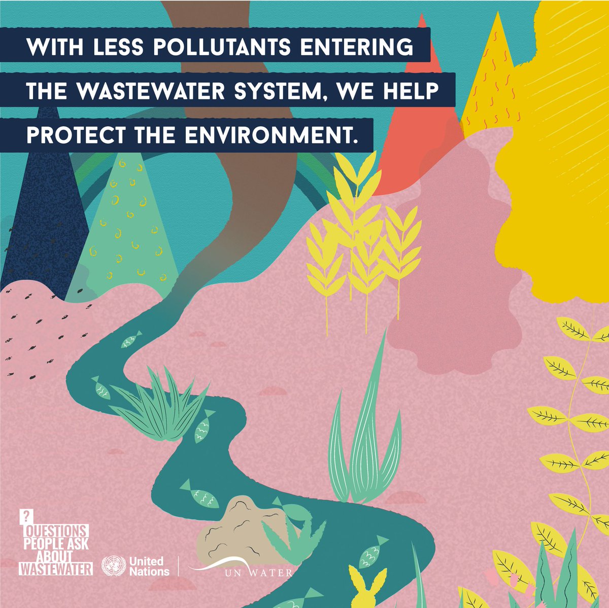 UN_Water's tweet photo. How does our #wastewater affect the #environment?
In households, farms or factories, we must stop putting rubbish, oils and chemicals down the drain to help protect the environment and our water resources.
#QuestionsPeopleAsk ➡️ https://t.co/FvspG7F9fM
#WaterAction #WaterIs https://t.co/8oemJh8EBw