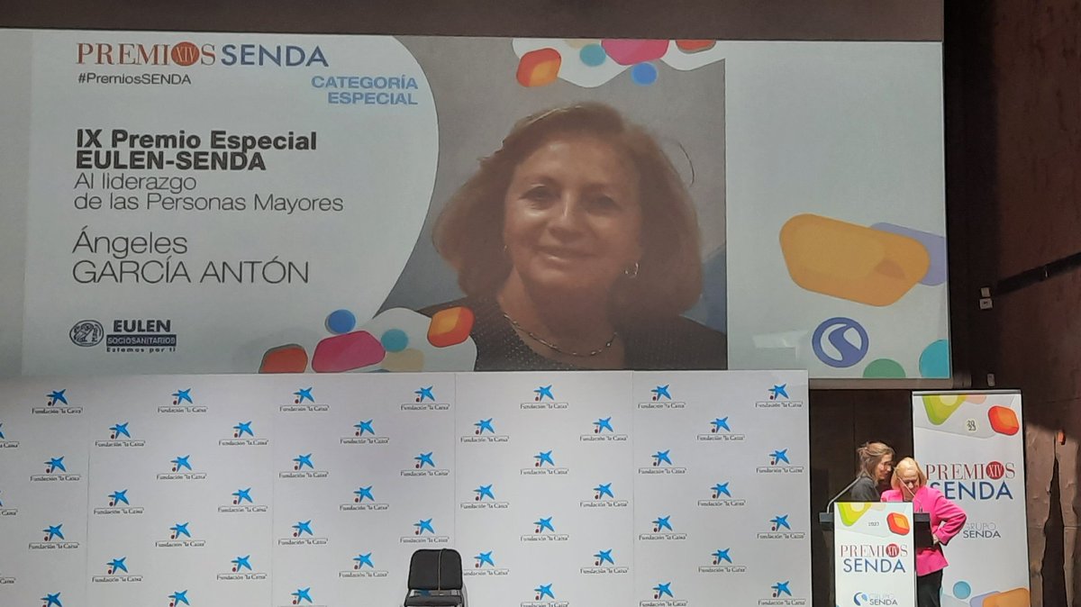 Enhorabuena a Senda y premiados en la  14  edición de Premios Senda!!!
Enhorabuena a Ángeles García Antón de la SEGG por el Premio al Liderazgo de las Personas Mayores.