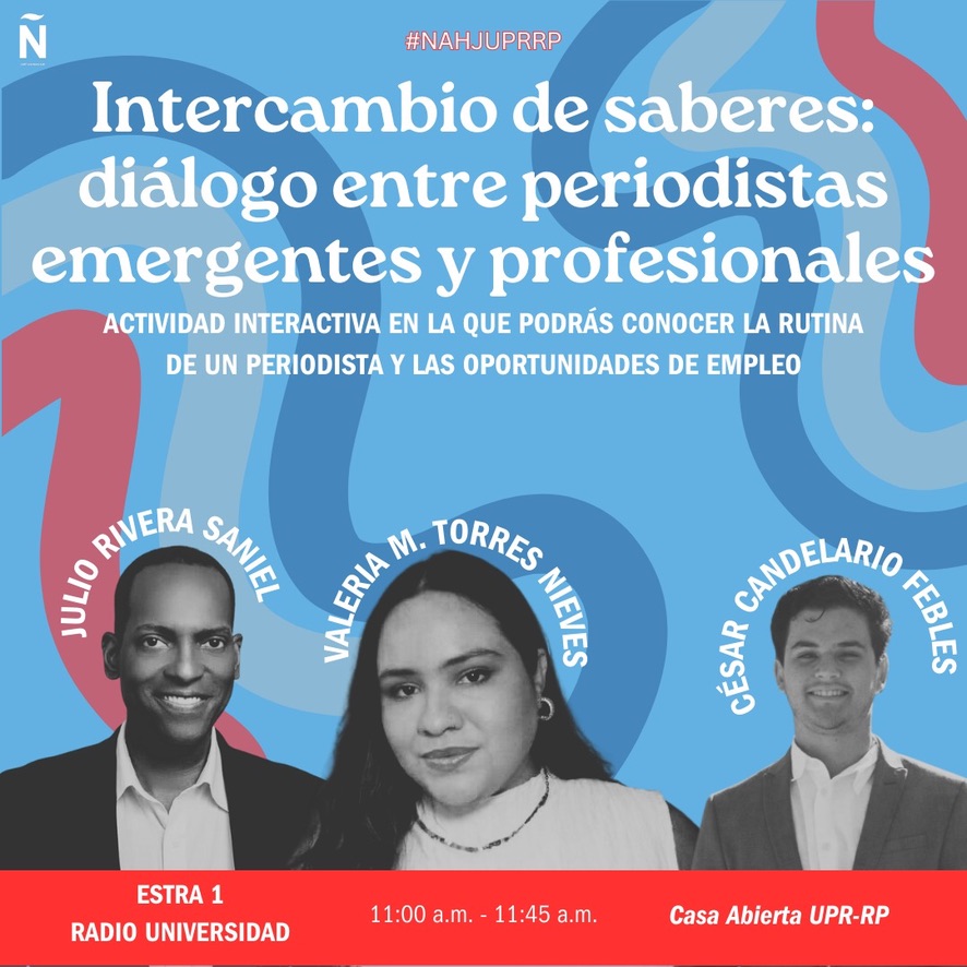 Intercambio de saberes: diálogo entre periodistas emergentes y profesionales
Cuándo: sábado, 4 de noviembre de 2023, 11:00 a.m.
Lugar: Radio Universidad
Nos acompañarán egresados destacados, profesores y estudiantes, ¡VEN y CONOCE LA FaCI! 👇🐔❤️