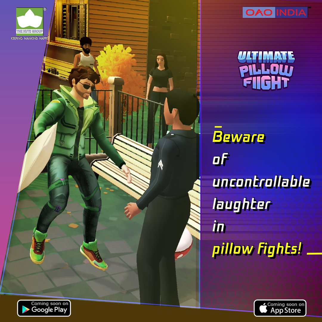 TumbleArena's tweet photo. Uncontrollable laughter may erupt during our epic pillow fight!  Our new game 'Pillow Fight'is coming.
.
.
#OAOINDIA #videogames #games #gameday #gameplay #post #socialmedia #gaming #GameOn #mobilegames #pillow #gaming #childhoodmemories #memories #gameday https://t.co/UjqMgP4M24