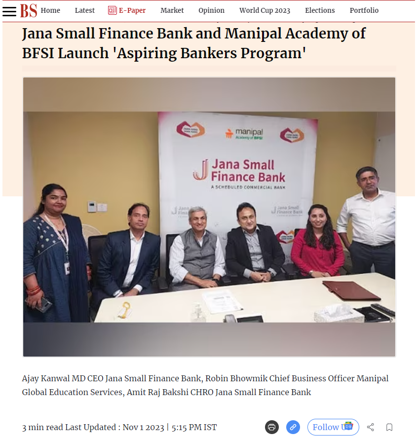 Manipal Academy of BFSI tweet media