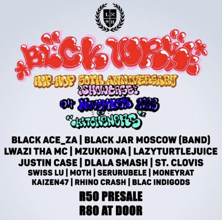 Let’s celebrate 50 years of hiphop this Saturday 04 November @BarKitcheners Pull up and show love