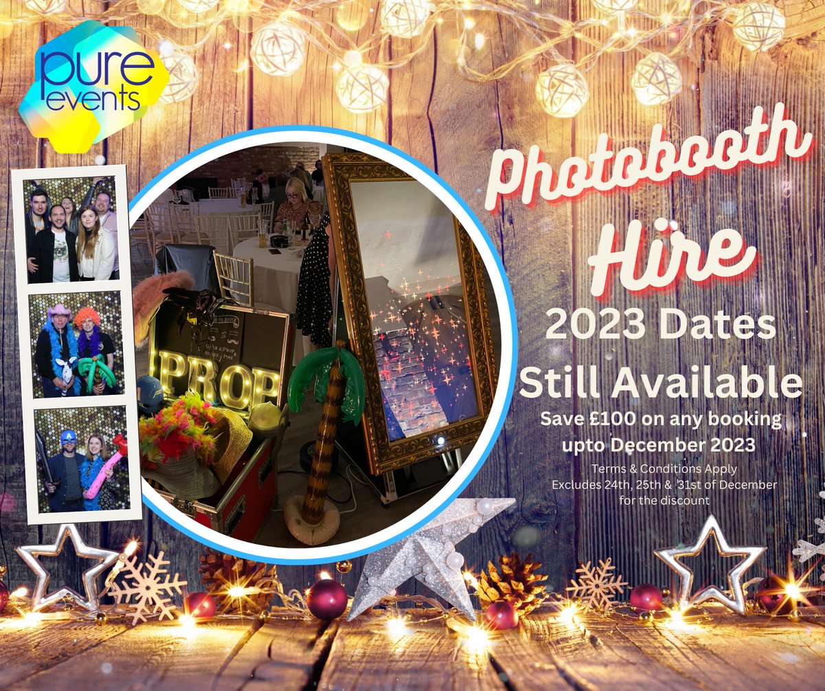 Looking for something fun at your #Christmas #Event ?? Our #selfiemirror #photobooth could be the answer. We Still have dates for 2023 Avaliable and we are offering a £100 Discount on any bookings. Contact us today to check availibilty and. to book your date. T's &amp; C's Apply