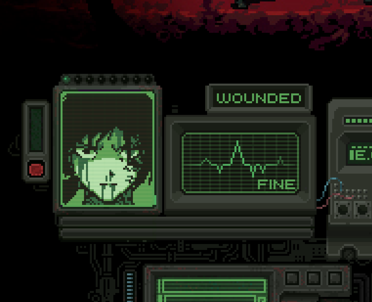 RadiArts's tweet photo. Finally updated the portrait UI for TLHB. Now Ceres's face is there. I plan to have different portraits for HP states, a bit of a mix of the classic Resident Evil games and Doom. https://t.co/fdaUjRgO6U