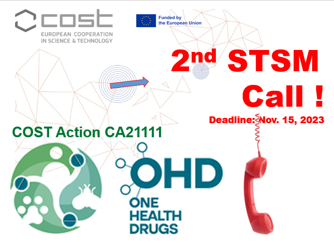 OneHealthdrugs has launched the 2nd STSM call ! @1Healthdrugs_ca, @ParaFrap, onehealthdrugs.com Apply until Nov. 15. 2023 ! Selection of grantees will be made among PhD Students & young researchers proposing a project about the discovery of antiparasitic drugs and beyond.