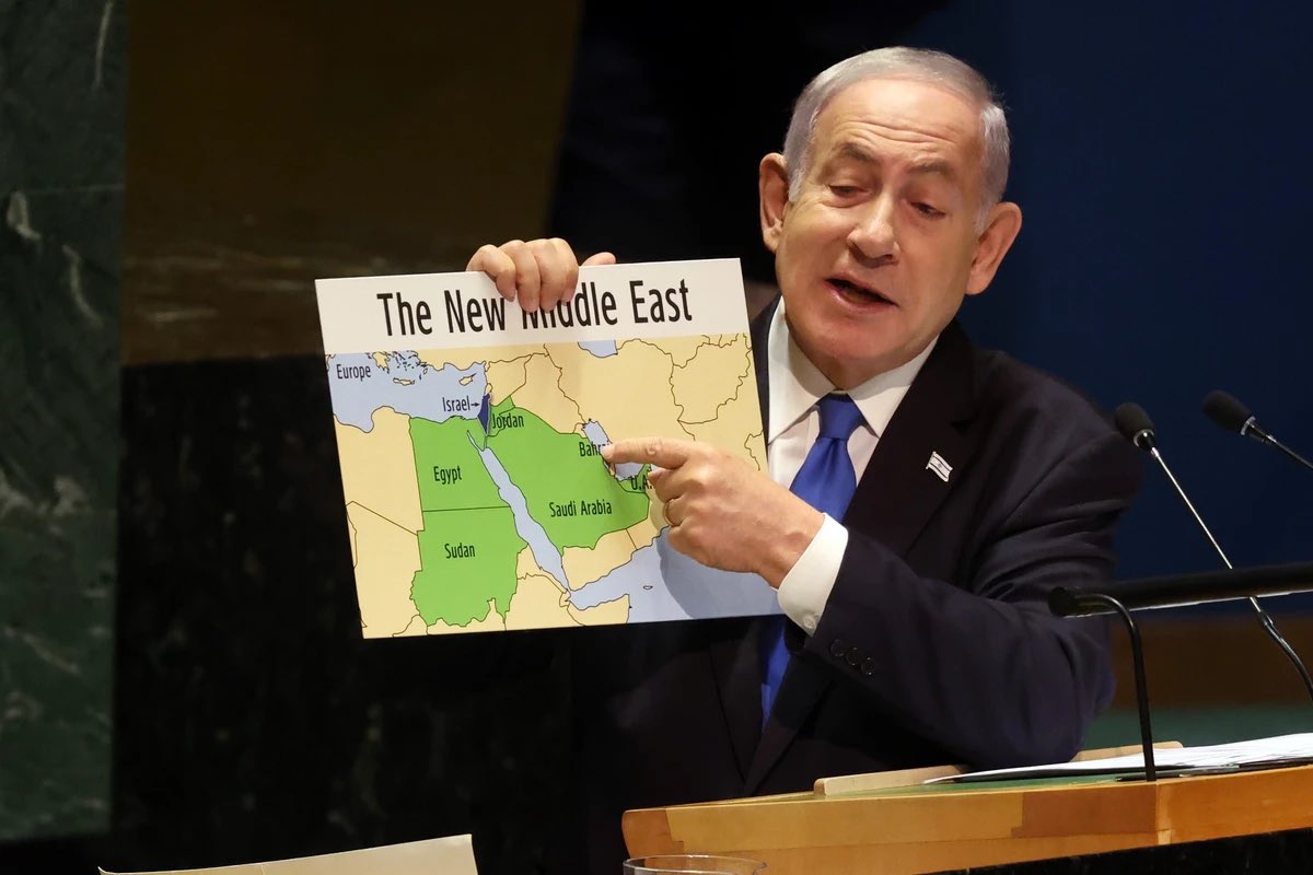 Hard to criticise a social media account for this when Netanyahu brandishes this map at the United Nations General Assembly. Denying Palestinians a state is Netanyahu and Likud’s primary goal, and it always has been. This isn’t an aberration, it’s official state policy.