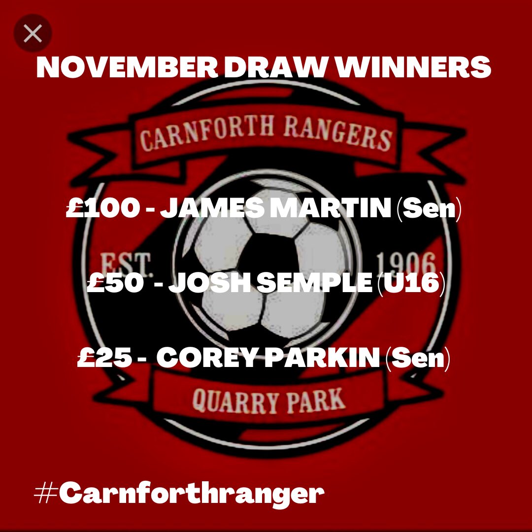 Congratulations to our November draw winners 👏