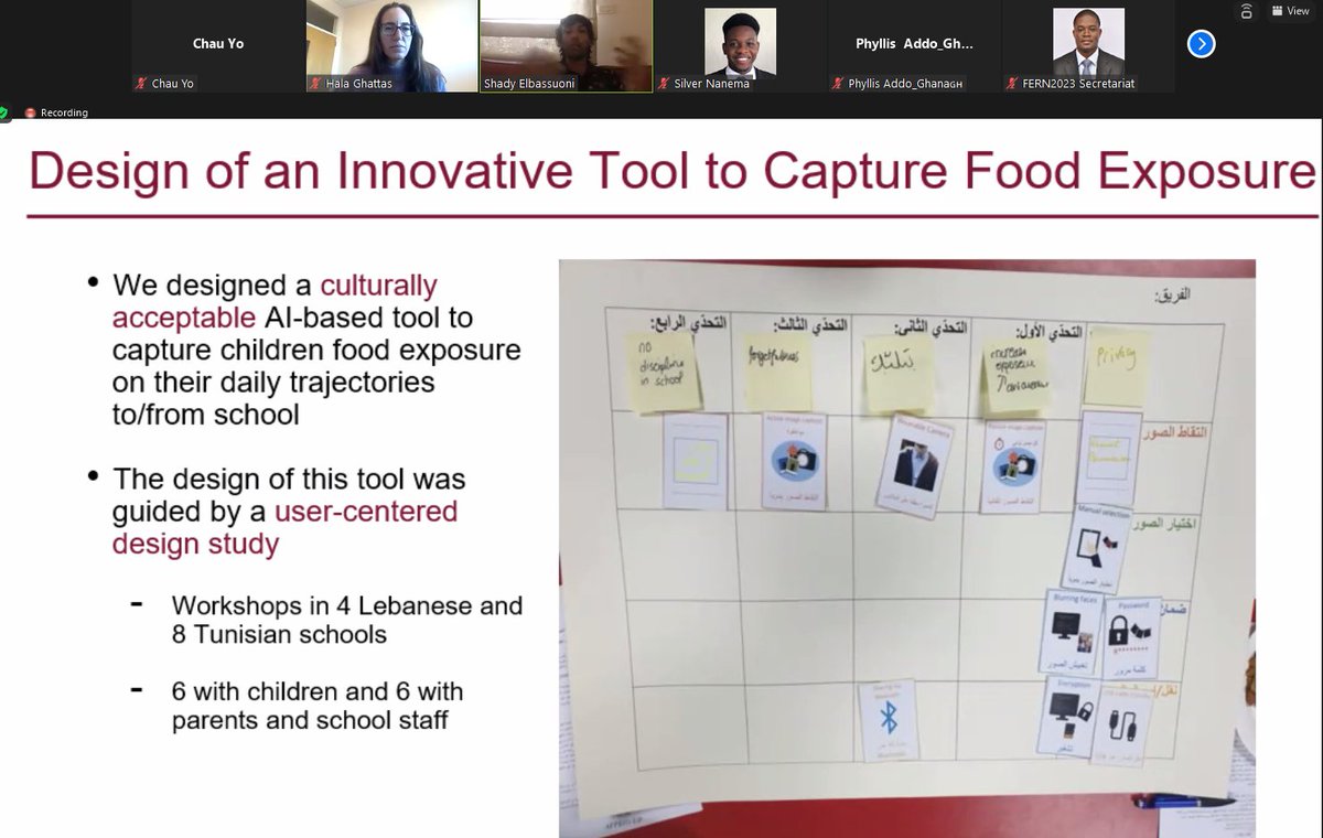 Fascinating presentation on use of #machinelearning to capture #foodenvironment of schoolchildren Considerations for future #research ➡️passive vs active data capture ➡️user-centered design ➡️privacy & ethics ➡️context specific ➡️#interdisciplinary team #FERN2023