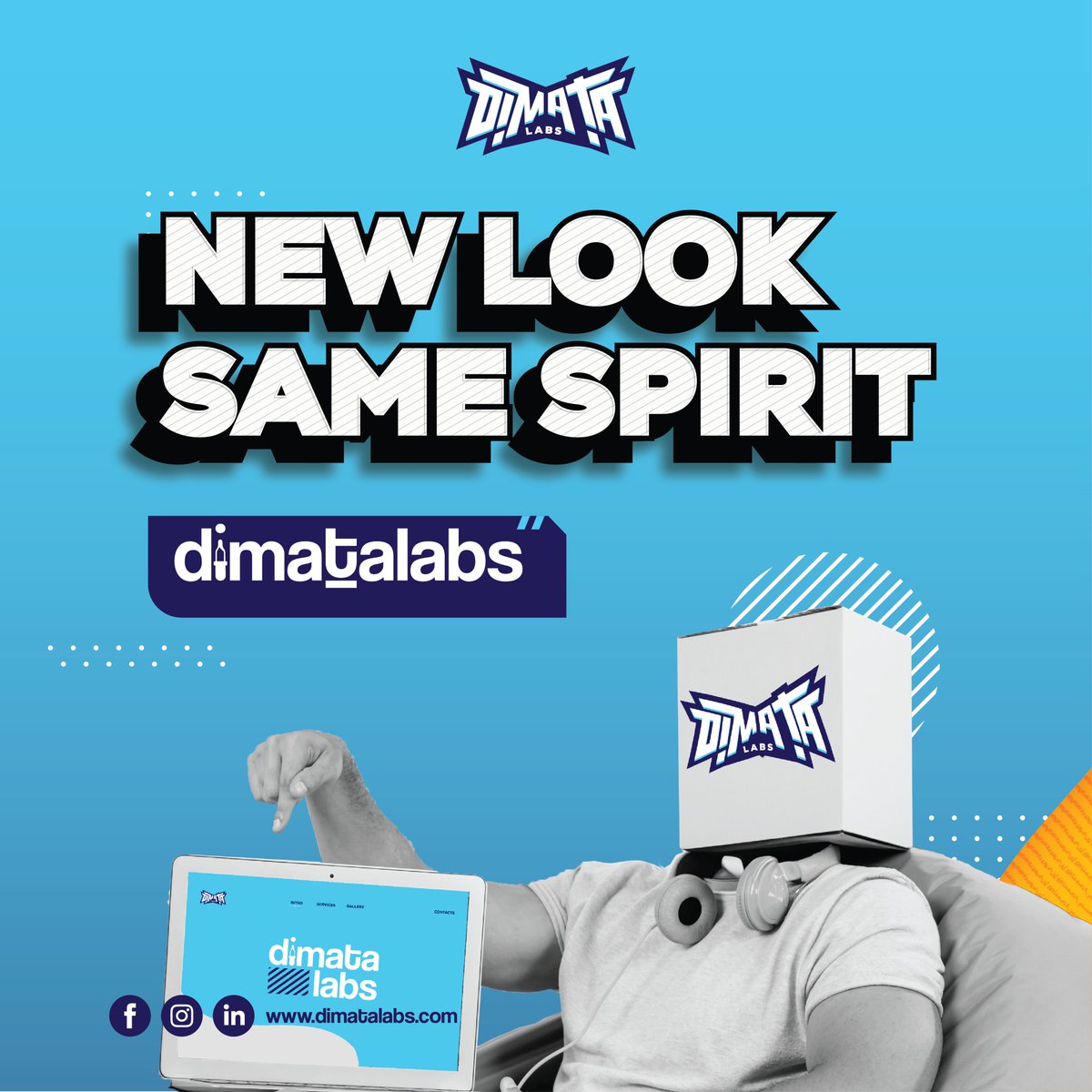 NEW LOOK, SAME SPIRIT! 📷

We thank you for your continued support and look forward to sharing this exciting new chapter with you!

#DIMATALABS #DigitalMultimediaAndTechnologyAssociate #AgencyServices #WebDesigner #WebDeveloper #MultimediaDesigner #GraphicDesigner #NewLogo