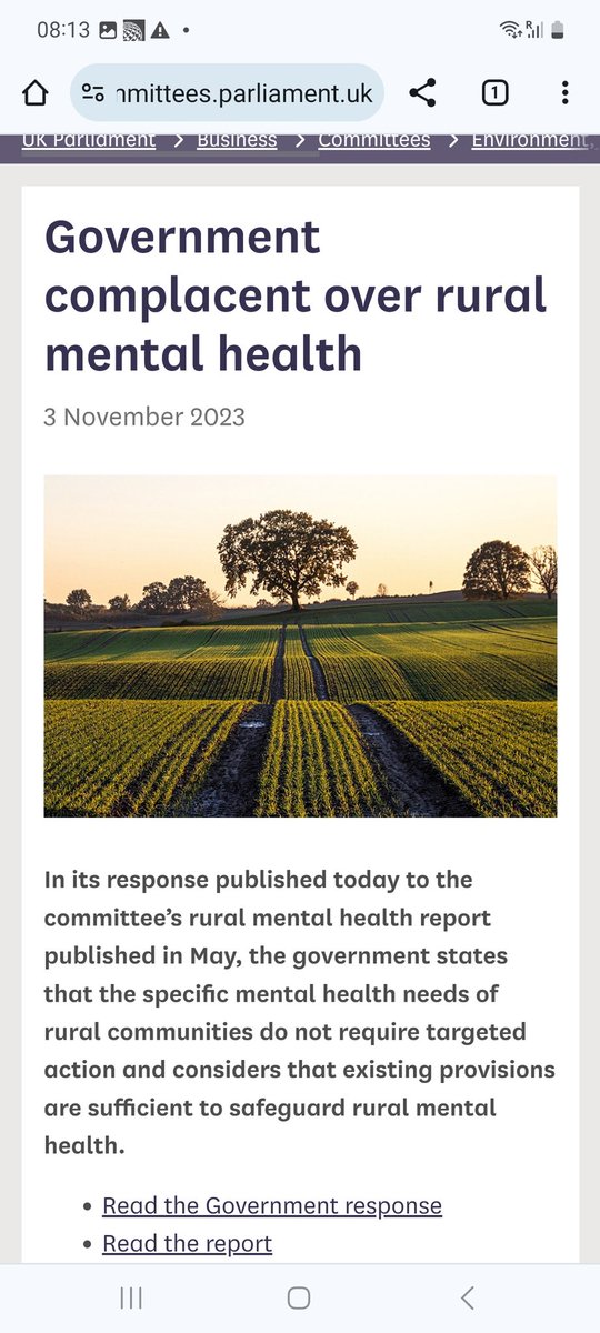 Farmers can struggle to reach out for support, but even though the evidence says more help is needed, the government are like 'nah, we are doing enough'. They aren't doing enough. Their response today is woeful.

@FGoliviamidgley