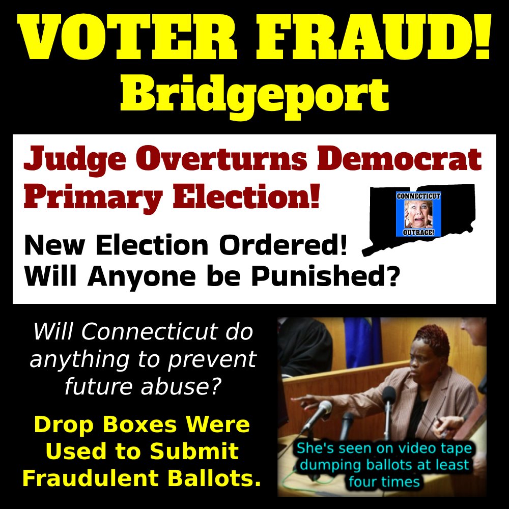 OutrageCT's tweet photo. Evidence the case was overwhelming.

Democrat Voter Fraud EXISTS in Connecticut!

https://t.co/iU4O70x4op
#OutrageCT #Connecticut #CTGOP_Rapid #CTSenateGOP #cthouserules #ctpolitics #CTTaxesMatter #TeamRealityCT #CTParent301 #CTDems #CTGOP #ctcrime #Bridgeport #CityofBptCT