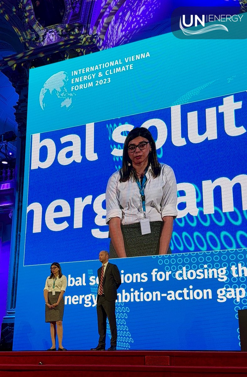 UN Energy keynote speaker Martin Niemetz took the main stage at #IVECForum23 with SEforAll’s @Kanikachawla8 to discuss ‘Global Solutions for Closing the Energy Ambition-Action Gap’. Their dialogue on #EnergyCompacts highlights the crucial road to sustainable energy transitions💡