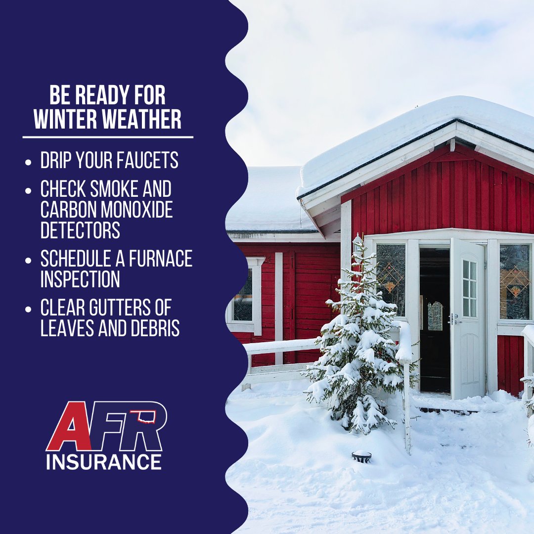 AFRLifeBenefits's tweet image. Embrace winter worry-free with these helpful tips. Enjoy the snow, stay warm, and be happy! We've got you covered. ❄️🏡 #AFRInsurance #WeveGotYouCovered #WinterWeatherReady
