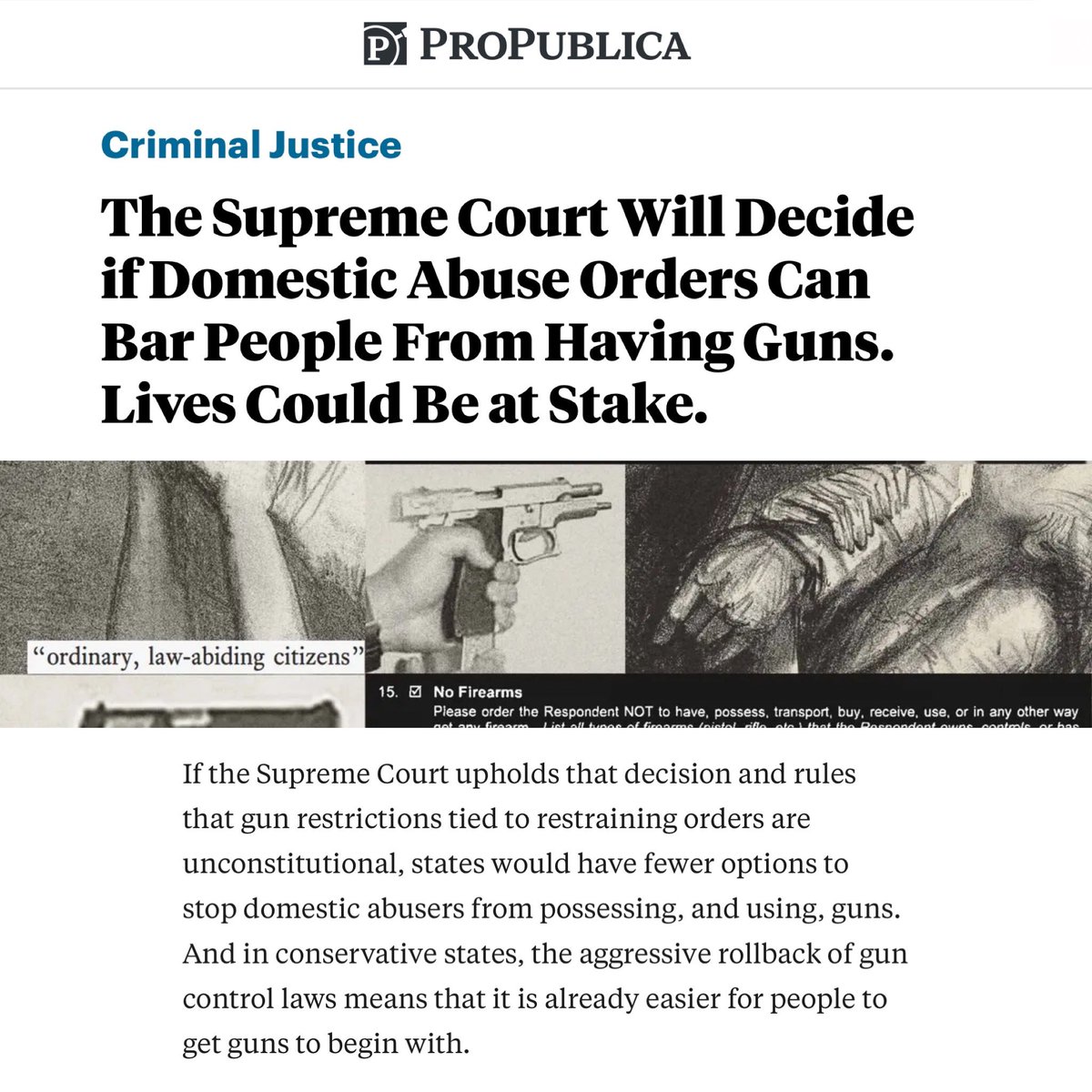 DarrigoMelanie's tweet photo. 70 women are shot and killed by an intimate partner every month, and nearly 1 million women reported being shot or shot at by intimate partners.

The Supreme Court is going to decide if those numbers are too low.

Protect women, not guns.

https://t.co/Z3lfyoTl6m https://t.co/K0HnUgCB7u