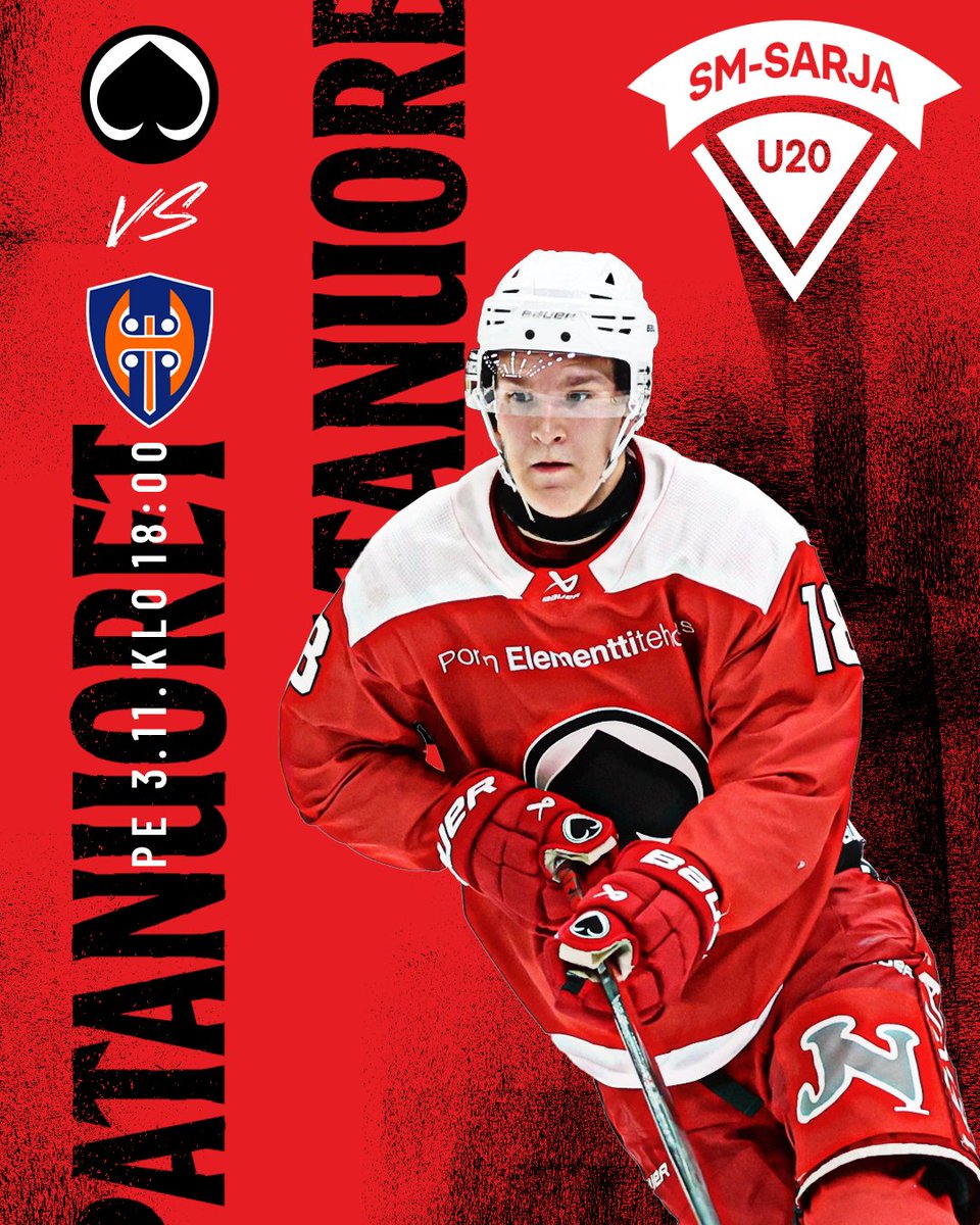 PorinAssat's tweet photo. Patanuoret - Tappara klo 18:00
🔴Liput ennakkoon 6 € / ovelta 8 €
🔴Kausikortilla vapaa pääsy!
🔴Ovet auki klo 17:30
#Ässät #Patanuoret #U20SM https://t.co/6jYUhS8ySb