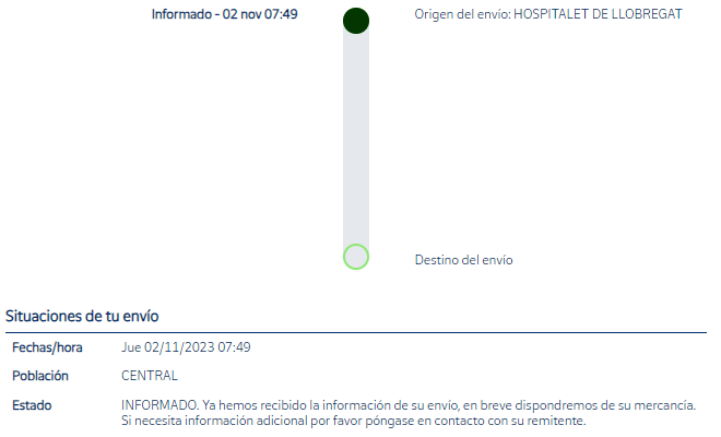 Se supone que llega hoy, pero esto no se mueve. No funciona el seguimiento o lo espero ya para otro día?
<a href="/xtralife_es/">xtralife</a> <a href="/CorreosExpress/">Correos Express</a> <a href="/Cex_responde/">Correos Express Responde</a>