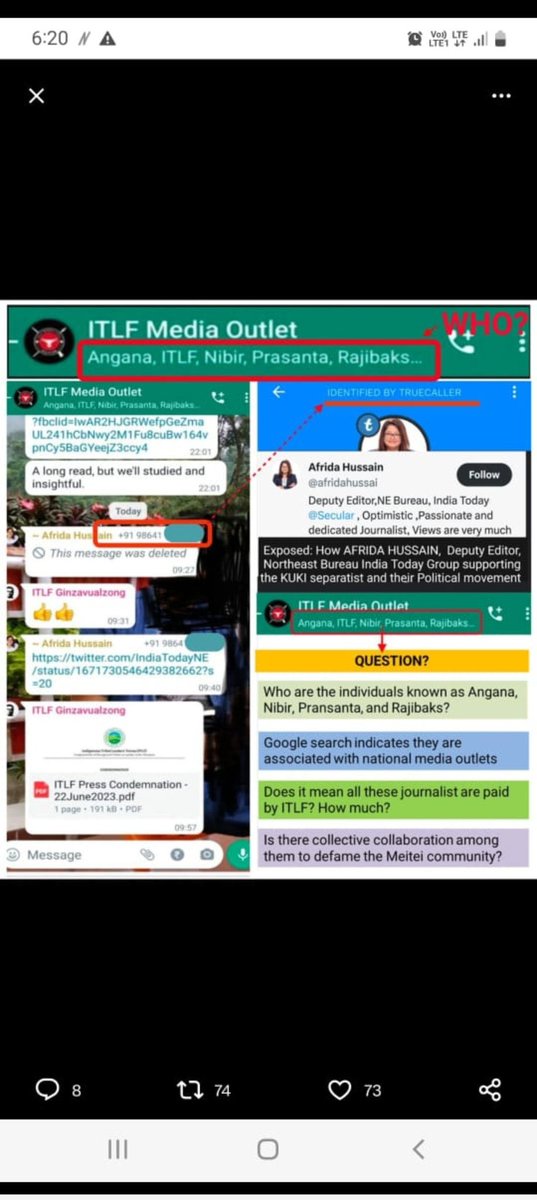 Eramdampaodam's tweet photo. @afridahussai We know that you work with a one-sided approach against the Meiteis. When 2 Kuki groups led by Su were not found in their camps and when Anand was shot by a Kuki terrorist you chose to remain silent. But when an unbelievable video comes along to discredit you, it feels good to make noise

 #JusticeForSDPOAnand
shot by #KukiMilitants #KukiAtrocities #Kuki_ZoEngineeredViolence #ManipurFightsBack
