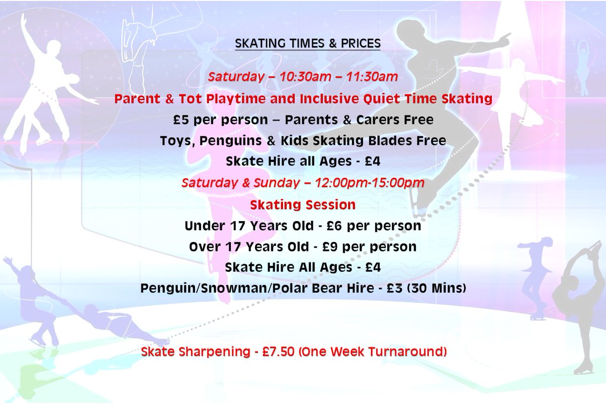 Did you know Ice Skating
• Boosts happiness
• Improves balance
• Increases motor coordination
• Improves joints' flexibility
• Builds muscles and improves posture
• Increases cardio health
• Helps with weight management
• Improves overall health and well-being