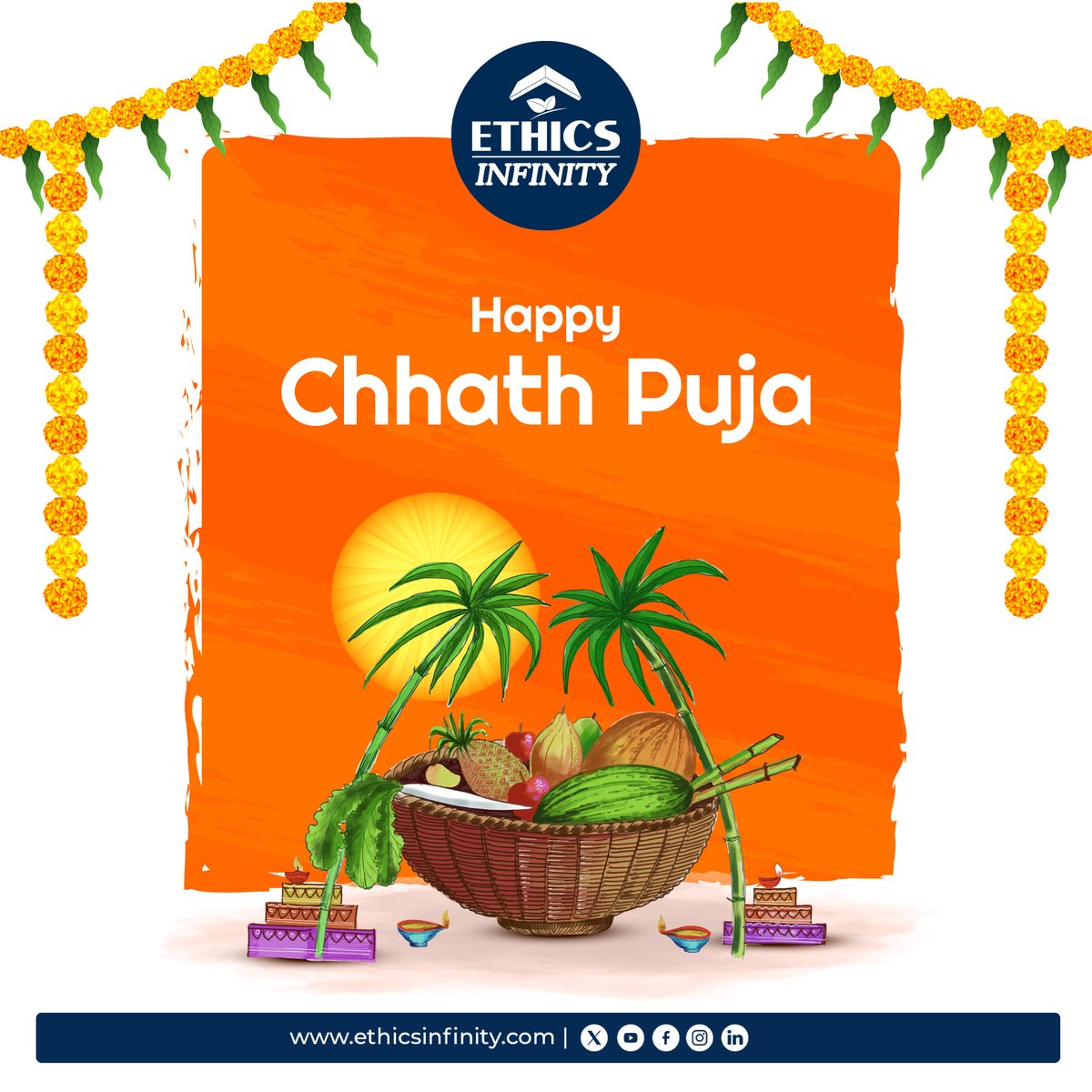 Wishing you all a happy Chhath puja.

#chhathfestival #sungodworship #chhathimaiya #chhathpuja2023 #chhathvrata #chhathparva #ethicsinfinity #theethicsgroup #ethicsgroup