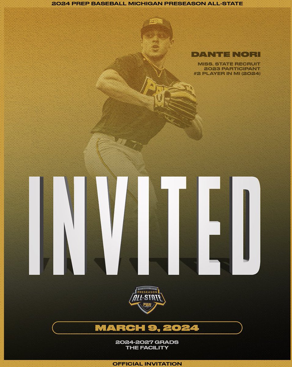 Thank you @PrepbaseballM and <a href="/CoachGoodwinA/">Adam Goodwin</a> for the pre season all state invite!