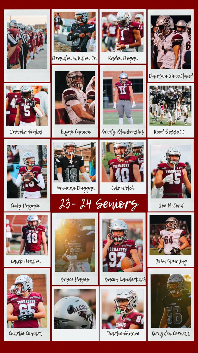 Please join me in celebrating all 17 of our amazing seniors! Instead of highlighting a couple of them, this week we are celebrating the hard work and determination of all of our Alcoa High School Football seniors! 

#WeAreTheStorm