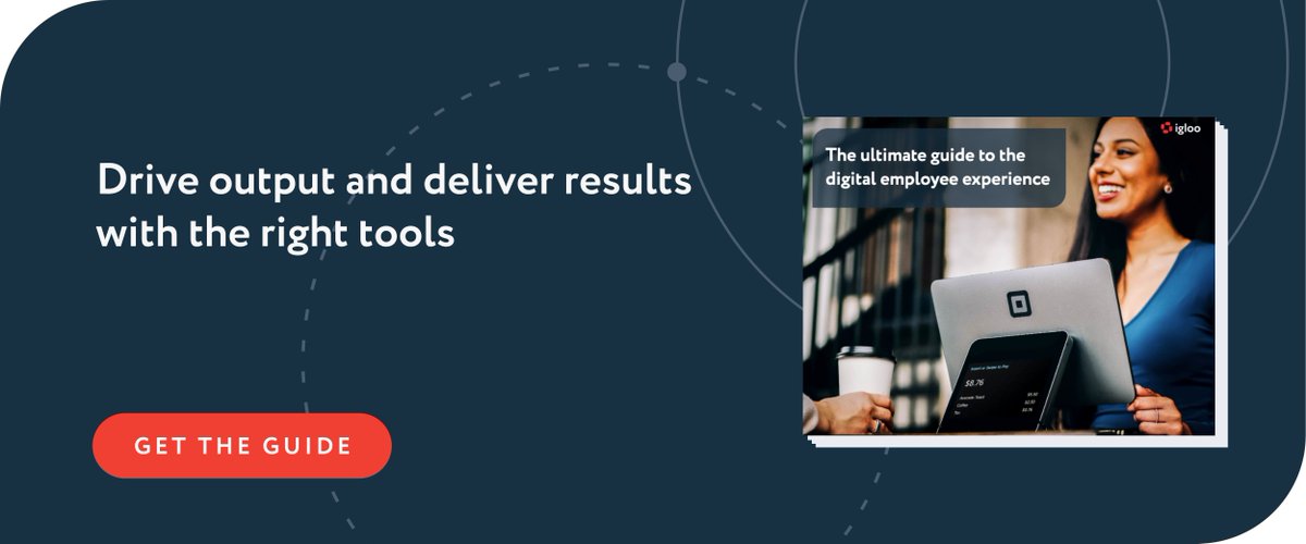 IglooSoftware's tweet image. Every digital employee experience needs a starting point, and this guide is the perfect place to help kickstart your journey. Prepare the groundwork for a sustainable digital employee experience strategy. 

Get the guide: ow.ly/gtfo50Q28h3