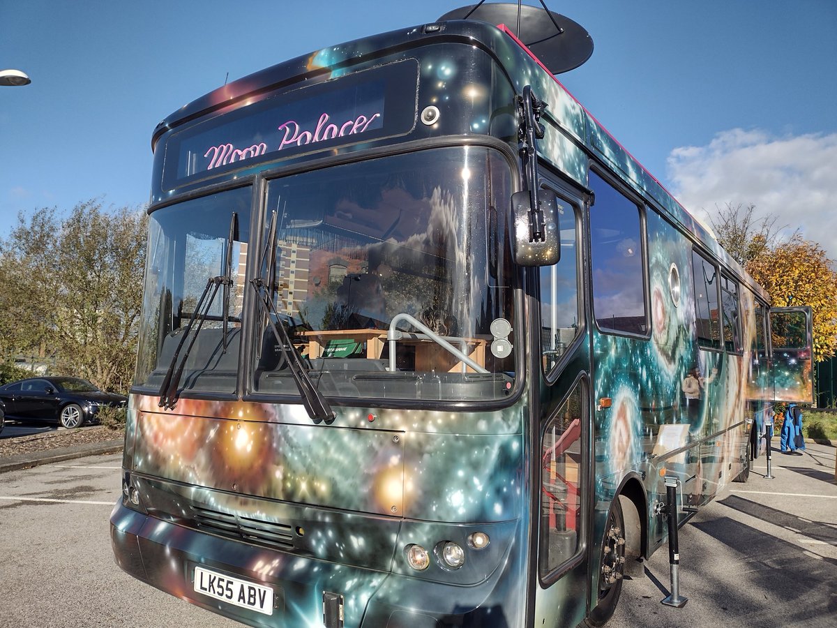 The sun is shining and Moon Palace by <a href="/STUDIO_MORISON/">👁MORISON STUDIO👁</a> is at Armley Leisure Centre all afternoon. Hop on board for a bit of art meets astronomy magic.