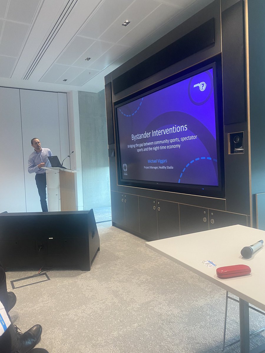 ZaraQuigg's tweet photo. Great presentation by Michael Viggars from @healthystadia on the implementation of a bystander programme to prevent sexual violence/misogyny across the Merseyside sports community - as an early intervention to prevent harm in all settings (inc. nightlife) @ClubHconference #ch23 https://t.co/czIFeD6Xwo