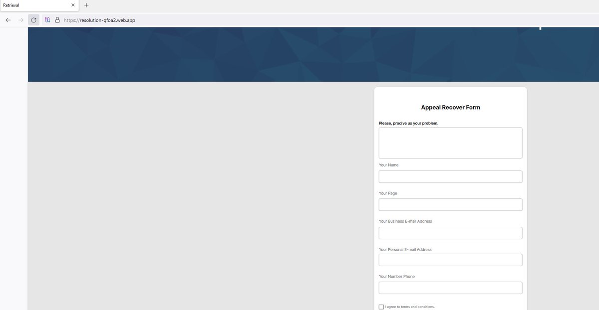 v4ensics's tweet image. Newly seen #Meta #phisher in the wild (https[:]//resolution-qfoa2.web.app/)