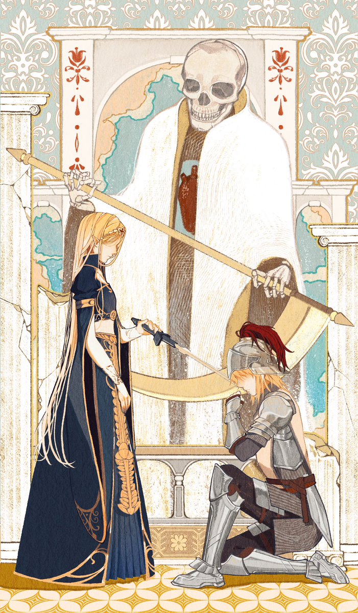 The knight was bestowed with honors in the hall of demise. 
.
.
.
#TearsOfTheKingdom
#ゼルダの伝説
#LOZ #totk
#Zelink #totkfanart