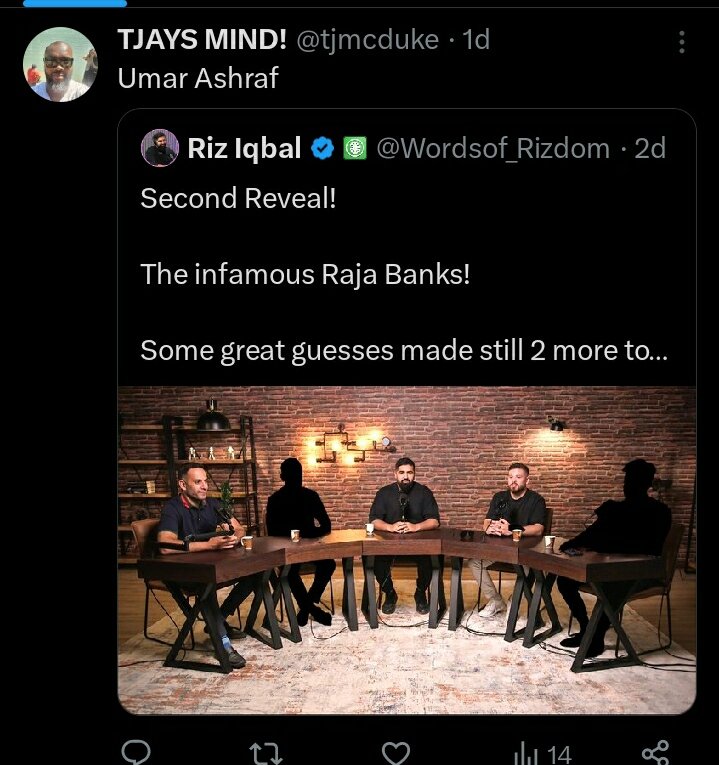 tjmcduke's tweet photo. @wordsofrizdom @UmarAshraf @RajaBanks I guessed right...see below https://t.co/43Q2pm6Zbe