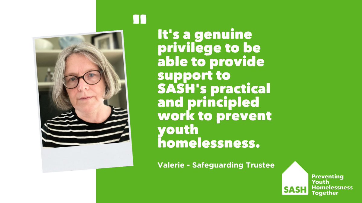 sashyorks's tweet photo. For #TrusteesWeek we asked our wonderful Safeguarding Trustee Valerie what her role means to her...

"I'm constantly inspired by the staff, volunteer hosts and the young people who benefit from SASH services." https://t.co/9NDCUWVzYe