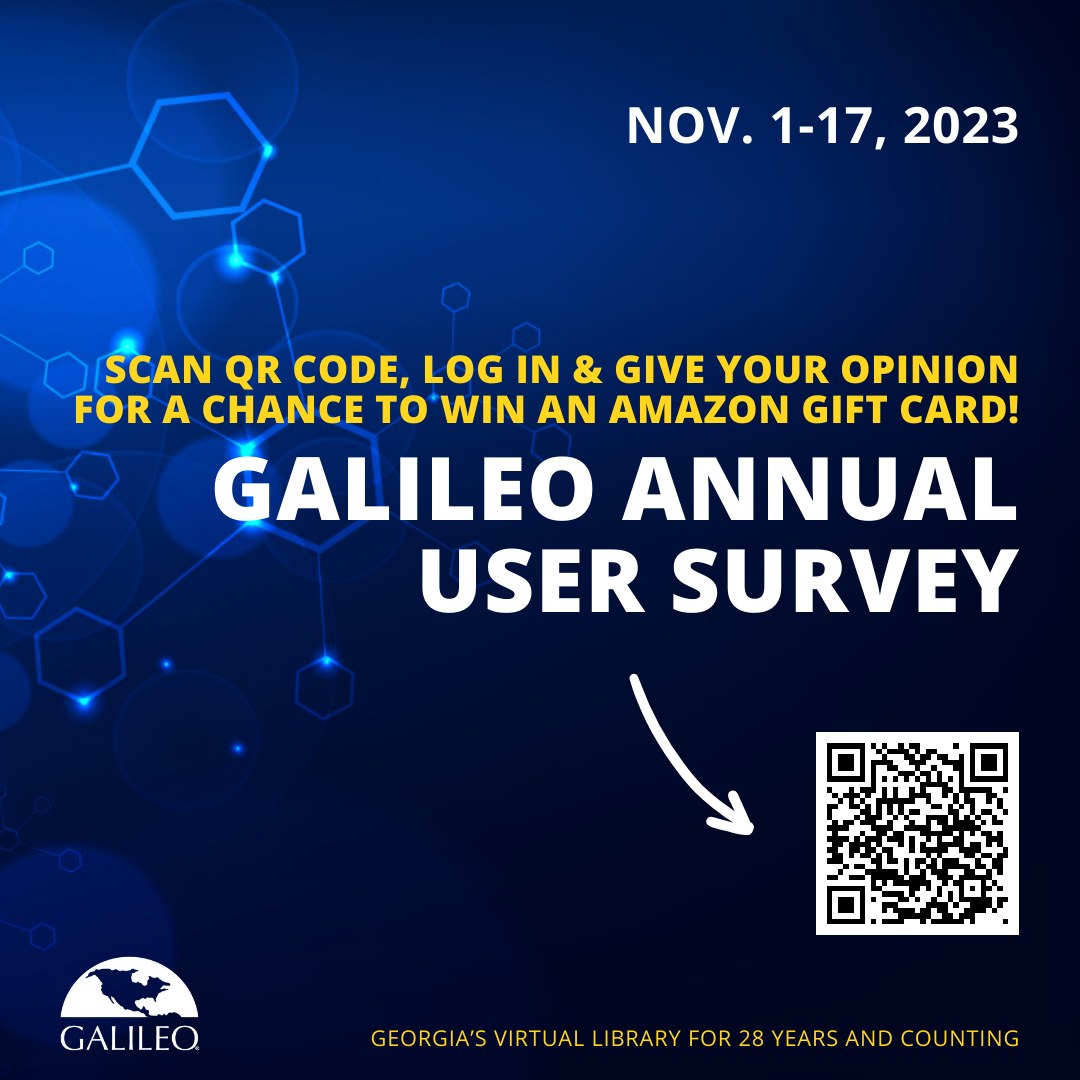 AUG_Libraries's tweet photo. Galileo wants to hear from you! Share your thoughts on Galileo and be entered to win a $50 Amazon gift card. The survey closes Nov. 17.

Survey access link: https://t.co/1qisTT0RHD https://t.co/HyeefU18lx