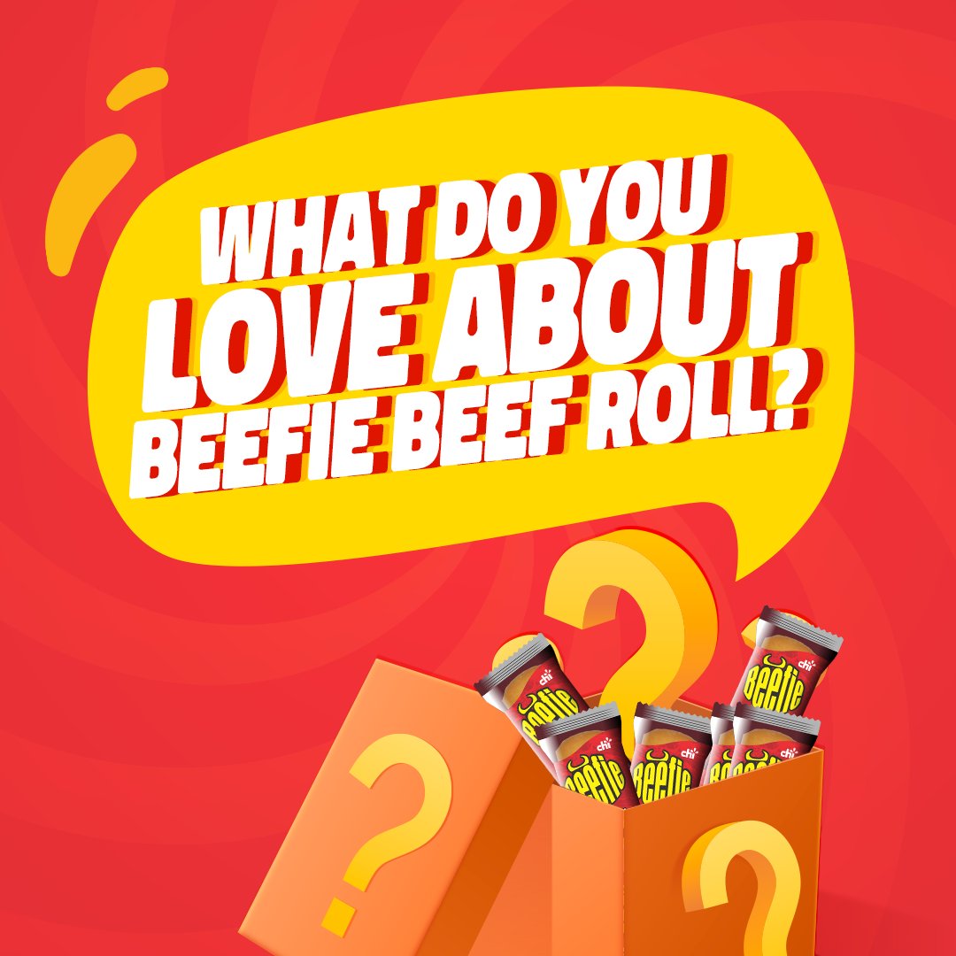 CHILtdSnacks's tweet photo. It's all about that beefy goodness in every bite for us.

How about you?

What do you love about Beefie Beef roll?

#ChiSnacks #BeefyGoodness #DeliciousBites https://t.co/11S0C3yMsM