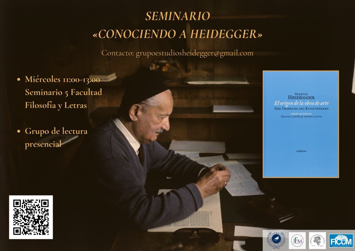 Encaramos la semana que viene la segunda sesión tratando «El origen de la obra de arte» A partir de ahora con un ligero cambio de horario. 
¡Acompáñanos en nuestro caminar por el bosque!