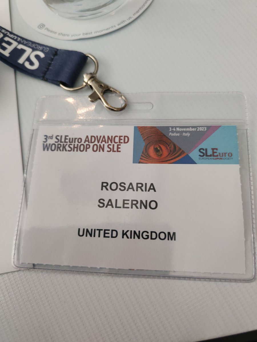 rossalerno's tweet photo. Very happy to be selected for this prestigious SLE workshop in Padua, Italy
#SLEuro https://t.co/AgujORdztD
