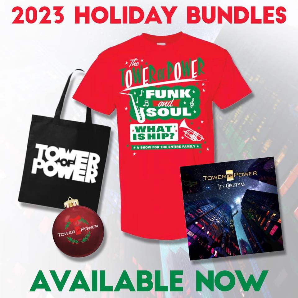 'It's Christmas' is available for pre-order NOW, exclusively on CD in the Tower of Power store and at the merchandise table during the Holidays & Hits Tour! Shop from available bundles or a'la carte! Shop now at towerofpower.com