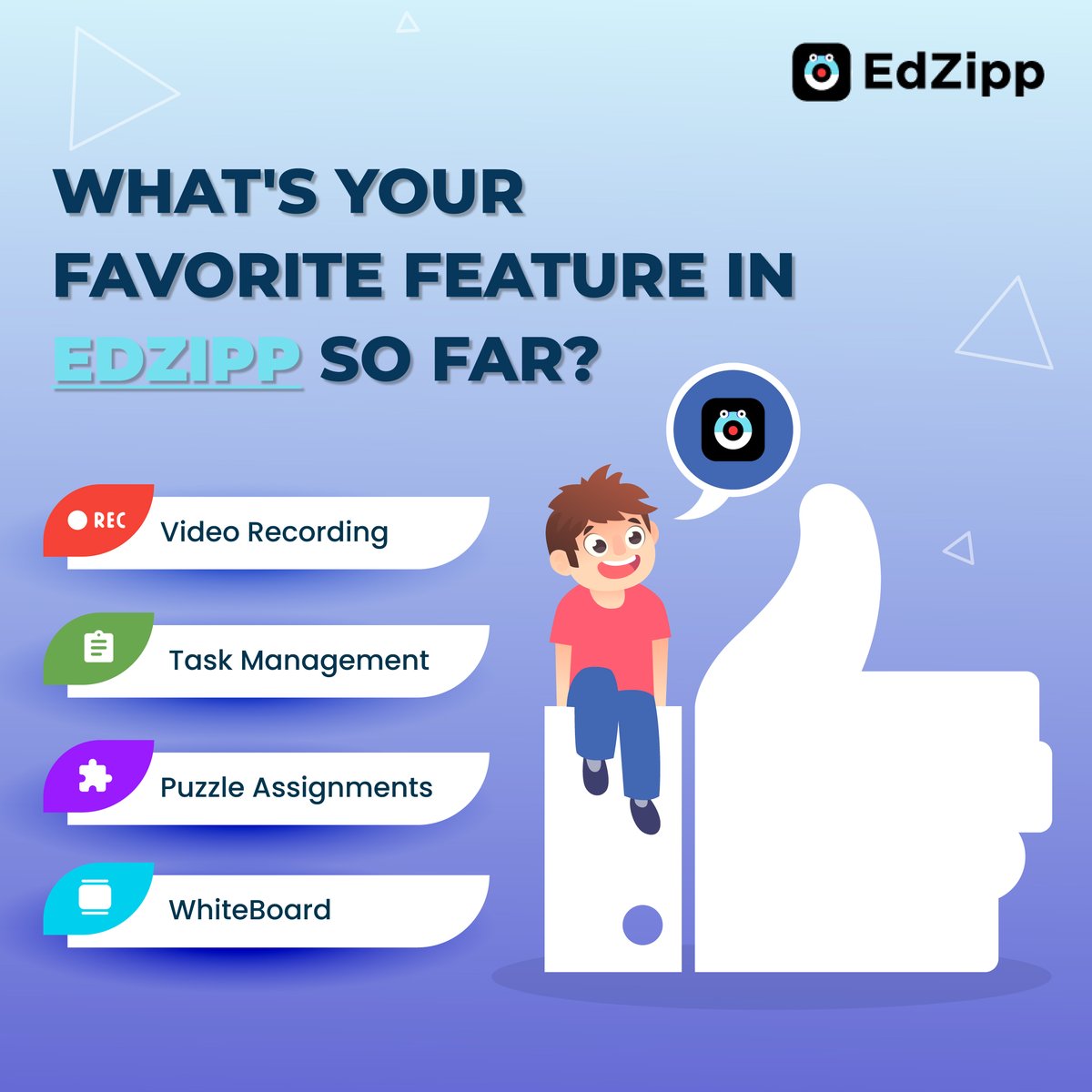EdZippcom's tweet photo. Feel free to express your opinions, recommendations, or any other features you may have in mind. 
We are here to listen! 👂

Together, let's elevate Edzipp to its maximum potential! 🚀 

#Edzipp #Feedback #EdZippfeatures #LearningInnovation https://t.co/v2PdsuatuI