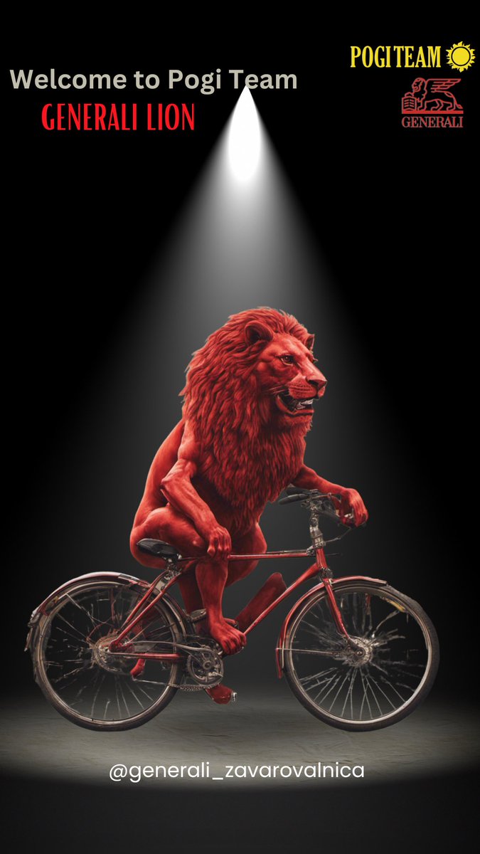Thanks to the sponsor: <a href="/GENERALI/">Generali Group</a> who believes in us and dreams with us about a successful cycling future, as it is currently being written in capital letters by <a href="/TamauPogi/">Tadej Pogačar</a>. Next year, the Generali Lion is joining the Pogi Team, whom we saw today in Ljubljana riding our bike!🦁
