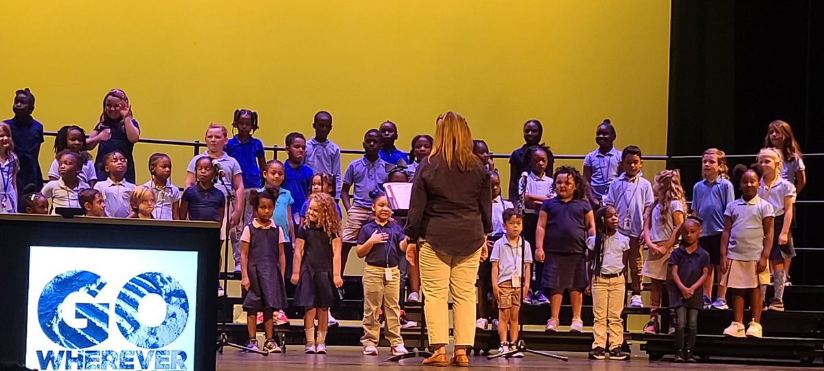 Plumosa SOA is dedicating their Ben Carson Reading Room Today!!! The K-2 Chorus is stealing the show! What a treat!!!